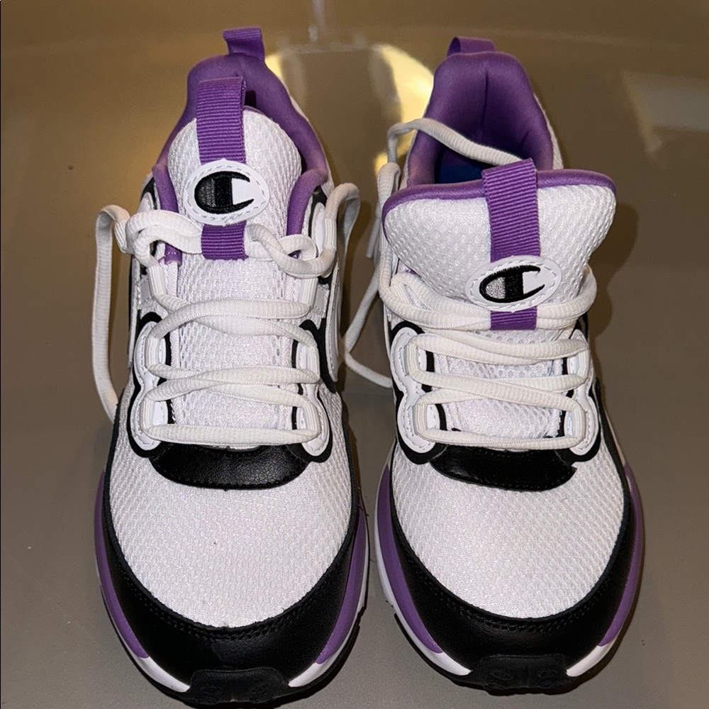 Champion White and Purple Women's Sneakers